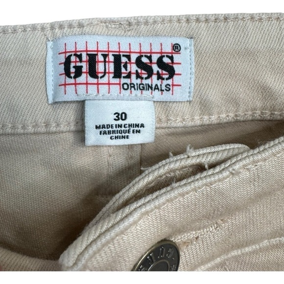 Guess Urban Fit Baggy Wide Leg Cargo Khaki Jeans Tan Women’s 30 - Picture 4 of 10